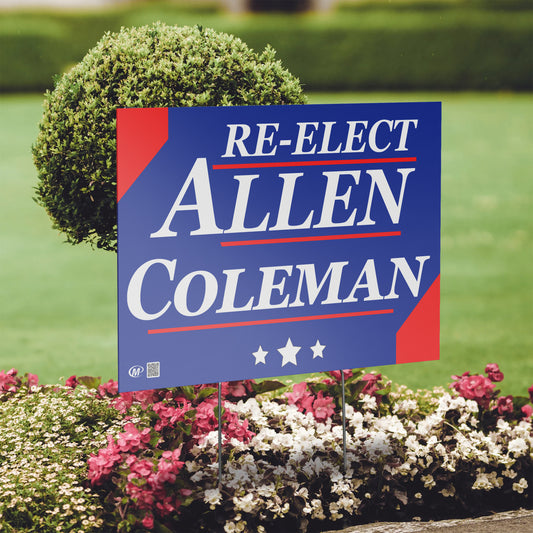 Re-Elect Allen/Coleman - Bills Lawn Sign