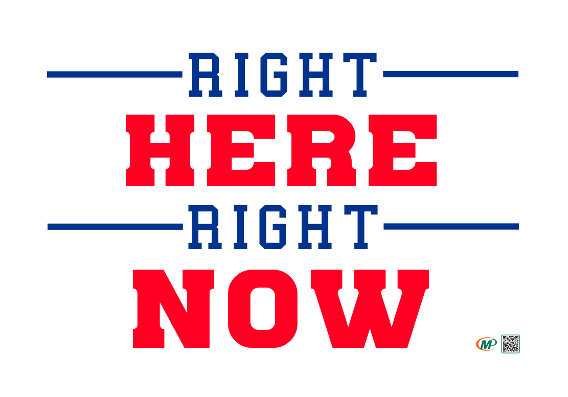 Right Here Right Now Bumper Sticker