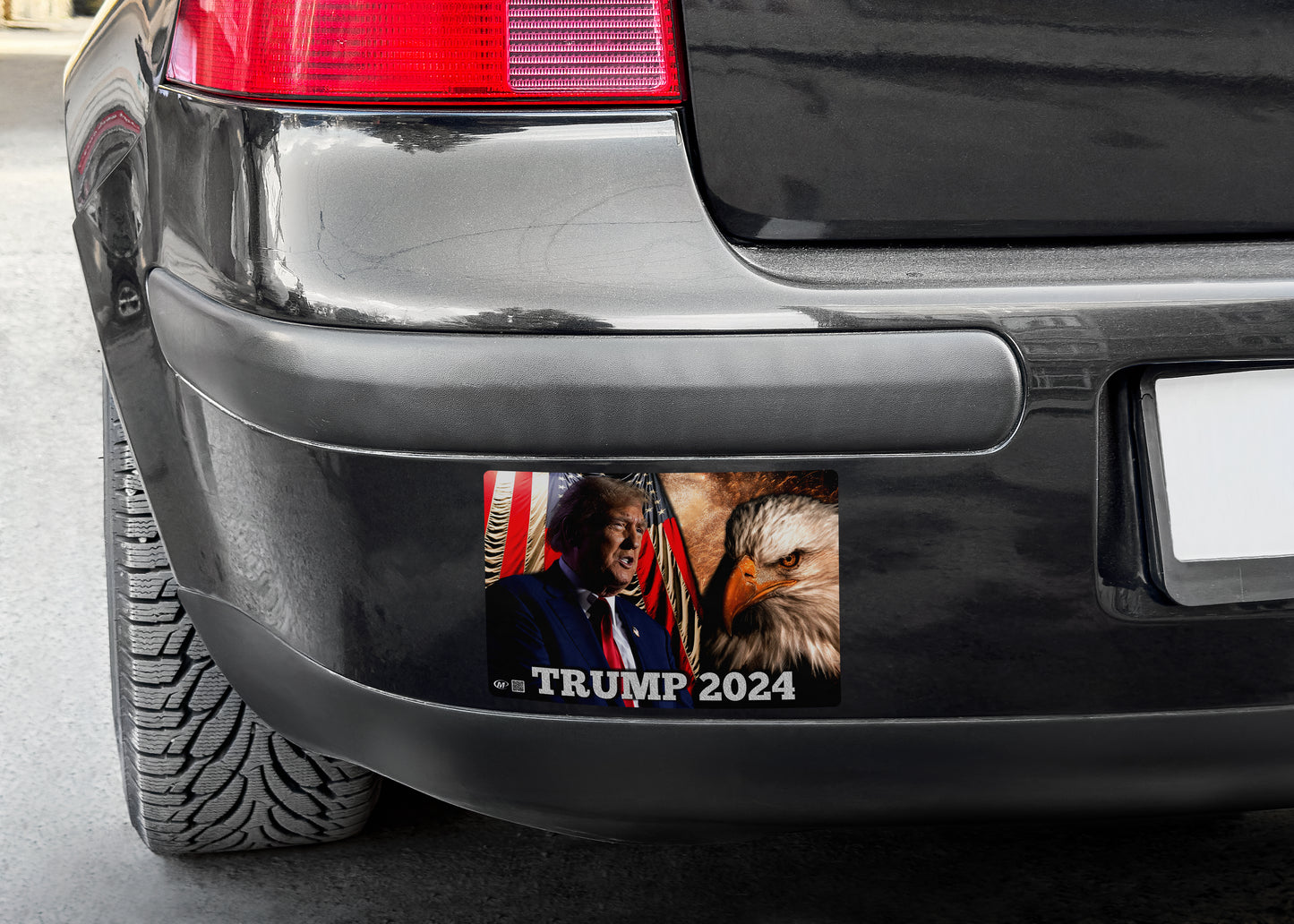 American Flag and Eagle - Trump Bumper Sticker